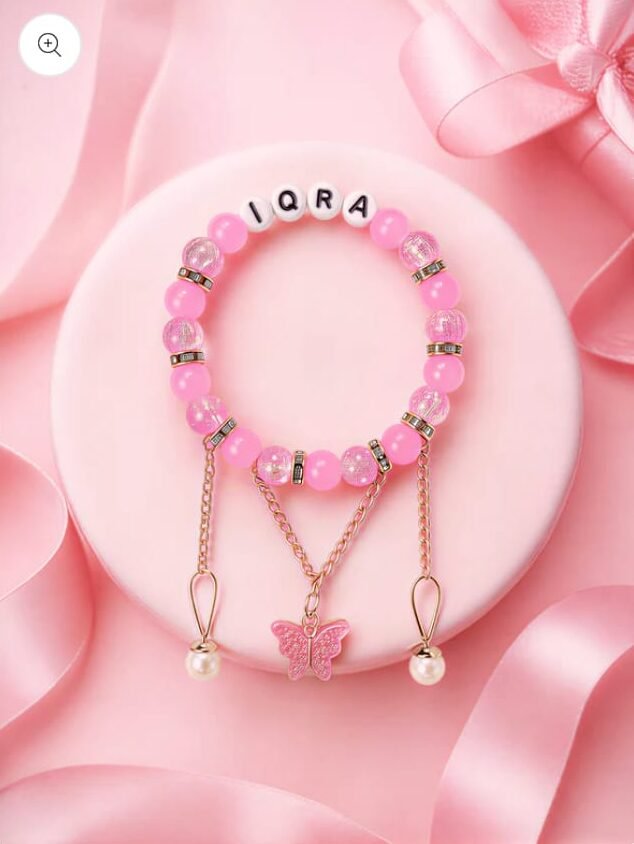 Pink Personalized Bracelet by Azan Fashion